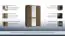 Armoire / armoire à portes battantes Fazenda 02, couleur : brun foncé, partiellement en chêne massif - 222 x 115 x 61 cm (H x L x P)