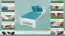 Lit simple / lit d'appoint en hêtre massif, verni blanc 111, sommier à lattes inclus - Dimensions 90 x 200 cm