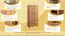 Armoire à portes battantes / penderie Wooden Nature 129 chêne massif - 180 x 90 x 40 cm (H x L x P)