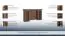 Étagère vitrine pour commode Sentis, couleur : marron foncé - 97 x 168 x 40 cm (H x L x P)
