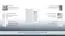 Dessus de vitrine pour commode Sentis, couleur : blanc pin - 97 x 75 x 75 cm (H x L x P)