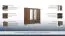 Armoire à portes battantes / armoire Sentis 25, couleur : brun foncé - 211 x 208 x 62 cm (H x L x P)