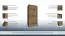 Armoire à portes battantes / armoire Selun 05, couleur : chêne brun foncé / gris - 197 x 90 x 53 cm (h x l x p)