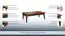 Table basse "Lopar" 24, couleur : noyer / noir, partiellement massif - Dimensions : 41 x 120 x 70 cm (H x L x P)