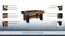 Table basse "Postira" 26, couleur : noyer / noir, partiellement massif - Dimensions : 51 x 120 - 160 x 70 cm (H x L x P)