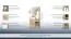 Armoire "Tremelo" 02, chêne de Sonoma / blanc brillant - Dimensions : 192 x 90 x 31 cm (H x L x P)
