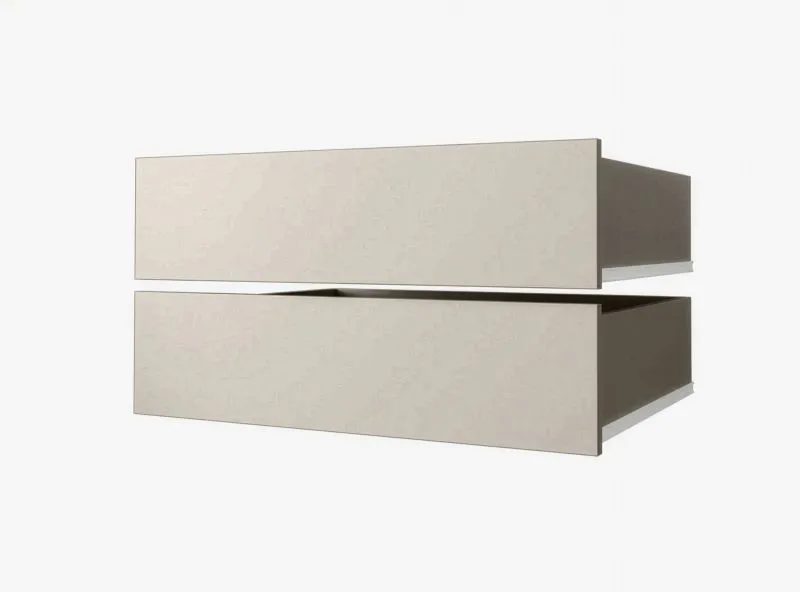 2 tiroirs d'armoire, Couleur : Cachemire
