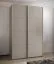 Penderie / Armoire à portes coulissantes / 245,5 x 160 x 64 cm / 2 tringles à vêtements /2 portes coulissantes / 11 compartiments / 6 étagères / Couleur : Cachemire / Soft-Close
