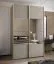 Penderie / Armoire à portes coulissantes / Miroir / Soft-Close / 2 tringles à vêtements / 2 portes coulissantes / 245,5 x 160 x 64 cm / 11 compartiments / Couleur : Cachemire