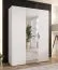 Armoire à portes battantes / Penderie / 1 porte miroir / Couleur : Blanc / 2 compartiments / Poignées : cachemire / 2 tringles à vêtements / Soft-Close / Dimensions : 150 x 52 x 202 cm