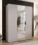 Armoire à portes battantes / Penderie / 1 porte miroir / Couleur : Cachemire / 2 compartiments / Poignées : Noir / 2 tringles à vêtements / Soft-Close / Dimensions : 150 x 52 x 202 cm