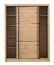 Armoire portes coulissantes 6 compartiments | Chêne Artisan | Tringle à vêtements | 215,5 x 166 x 60 cm | Élégance moderne