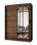 Penderie / Armoire à portes coulissantes / Couleur : Noyer Warmia / 2 tringles à vêtements / 5 compartiments / Finition haut de gamme / 150 x 62 x 200 cm / Pour chambre à coucher