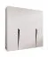 Armoire à portes battantes / 4 portes / Couleur : Blanc / 2 compartiments / Fonction Soft-Close / 2 tringles à vêtements / Poignées : Noir / Dimensions : 200 x 52 x 202 cm / Penderie / Chants ABS