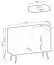 Commode compacte 4 compartiments Horsham 66 | Noir & Or | 2 portes push-to-open | 2 tiroirs | Finition élégante