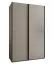 Penderie / Armoire à portes coulissantes / ABS protection des bords / 245,5 x 160 x 64 cm / 11 compartiments / 2 portes coulissantes / 2 tringles à vêtements / Couleur : Cachemire / Soft-Close