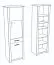 Vitrine Torrelavega 04 | Chêne Artisan & Gris Clair | 200 x 63 x 42 cm | 6 Compartiments | Design Moderne