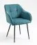 Chaise Maridi 252 turquoise | Moderne, rembourrage premium | 81 x 57 x 61 cm | Tissu décoratif