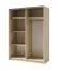 Armoire à portes coulissantes Trikala 02 | Chêne élégant | 198 x 150 x 60 cm | Design moderne