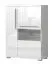 Vitrine Garim 15 | Blanc brillant | 123 x 90 x 40 cm | Design moderne et finitions haut de gamme