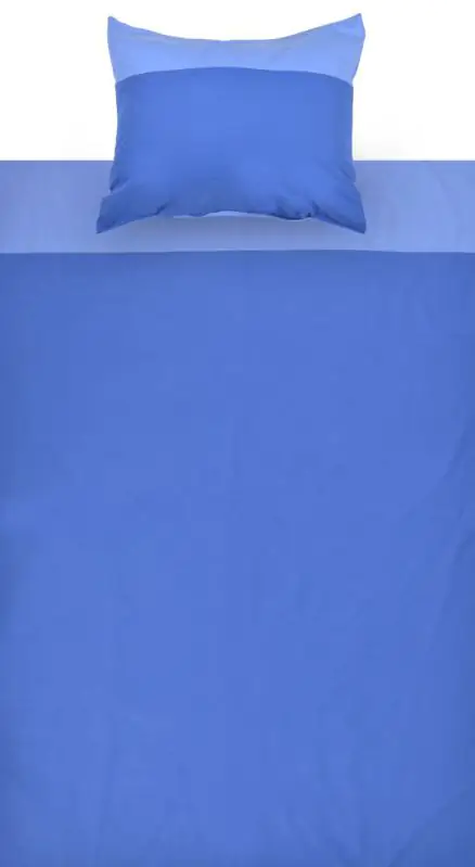 Enfants - Parure de lit 2 pièces - Couleur : Bleu clair / bleu foncé