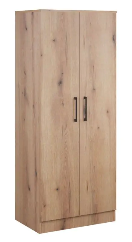 Armoire à portes battantes / Penderie Sidonia 03, Couleur : Chêne Artisan - Dimensions : 200 x 82 x 53 cm (H x L x P)