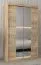 Armoire à portes coulissantes / Penderie avec miroir Tomlis 02A, Couleur : Chêne de Sonoma - Dimensions : 200 x 120 x 62 cm (H x L x P)
