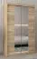 Armoire à portes coulissantes / Penderie Jan 02D avec miroir, Couleur : Chêne de Sonoma - Dimensions : 200 x 120 x 62 cm (H x L x P)