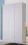 Armoire 3 portes battantes Kovin 08 | Blanc | 5 casiers | 4 étagères bois | 205 x 120 x 52 cm | Finition haut de gamme