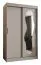Armoire à portes coulissantes Lagginhorn 08 | cachemire | 1,2 m | 2 penderies | 5 étagères | miroir | rails en aluminium
