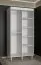 Armoire élégante à cinq compartiments Jotunheimen 121, couleur : blanc - dimensions : 208 x 100,5 x 62 cm (h x l x p)