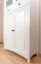 Vitrine blanche et grise 1 mètre Lagopus 109 | Pin massif | 200 x 100 x 42 cm | 2 tiroirs, 2 portes bois, 2 portes vitrées