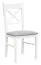 Chaise Gyronde 22 | Hêtre massif blanc laqué | Assise tissu | 94 x 43 x 44 cm