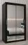 120 cm de large Armoire à portes coulissantes avec 2 portes | 5 casiers | 2 tringles à vêtements | Couleur: Noir Abbildung