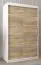 120 cm de large Armoire à portes coulissantes avec 2 portes | 5 casiers | 2 tringles à vêtements | Couleur: Chêne Sonoma / Blanc Abbildung