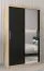 120 cm de large Armoire à portes coulissantes avec 2 portes | 5 casiers | 2 tringles à vêtements | Couleur: Chêne Sonoma Abbildung