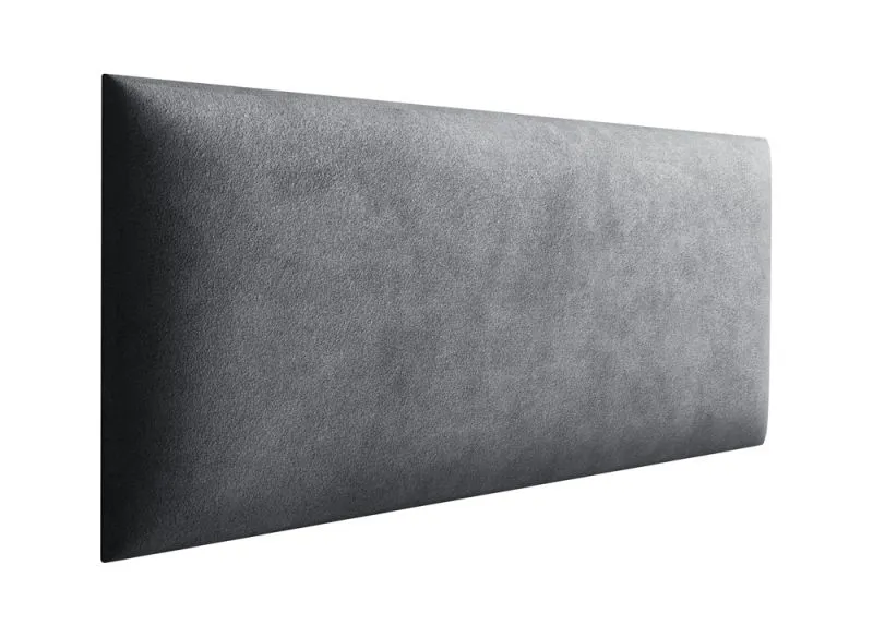 Panneaux rembourrés, lot de 10, Couleur : Anthracite, Revêtement : Velours, dimensions : 70 x 30 cm