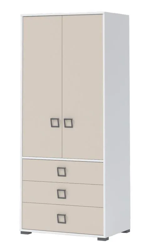 Armoire Adolescent Blanc 198x84x56 cm Abbildung