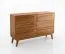 Commode 6 tiroirs Engordany 02 | Hêtre massif laqué | Finition chêne rustique | 90 x 140 x 39 cm | Soft-Close | Salon