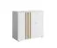 Commode étroite 1 tiroir, 2 portes, 3 compartiments | Blanc / Chêne Artisan | 73 x 80 x 35 cm | Design moderne
