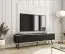 Meuble TV moderne marbre noir | 2 compartiments basculants | Fonction push-to-open | Horsham 33 | Finition haut de gamme