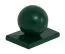 Capuchon en aluminium avec bille pour mod. U & Objekt, Couleur: revêtement vert