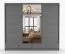 Armoire penderie 2,5 m | Lusatian 35 | Gris avec miroir | 7 étagères | 4 tiroirs | 3 portes | 218 x 250 x 61 cm