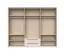 Grande armoire à deux tiroirs Neiafu 50, système de fermeture en douceur, couleur : cachemire, pieds réglables, dimensions : 226 x 277 x 60 cm, trois tringles à vêtements