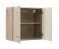 Armoire suspendue Mionica 02, deux compartiments, Couleur : Chêne gris / Sable, chants ABS, Poignées : Argent, dimensions : 57 x 60 x 30 cm, deux portes, pour cuisine
