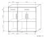 Commode Kavieng 01, couleur : chêne / blanc - Dimensions : 110 x 125 x 40 cm (H x L x P)