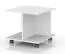 Table d'appoint enfant sur roulettes Benjamin 08 | Blanc | 50 x 55 x 55 cm | Style moderne