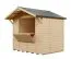 Kiosque / Sol inclus / Naturel / Stand de vente / Maisonnette de vente / Surface au sol : 4,33 m² / Rêve de soleil 02 / Toit à deux versants / Porte encadrée de bois massif