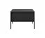 Table basse noire Balta 12 | Push-to-open | Pieds métal | 48 x 68 x 68 cm | Design moderne