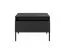 Table basse noire Balta 12 | Push-to-open | Pieds métal | 48 x 68 x 68 cm | Design moderne